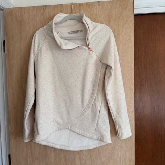 Athleta Cozy Karma Oatmeal Pullover Soft‎ Long Sleeve Sweatshirt New Size XS - Picture 1 of 6
